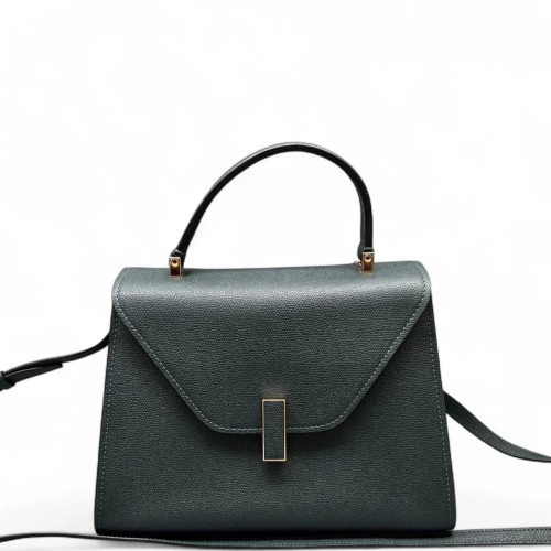 Valextra Two-Way Bag Calfskin Dark Green