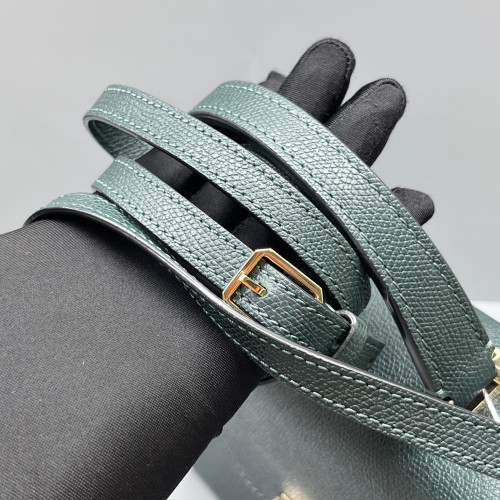 Valextra Two-Way Bag Calfskin Dark Green