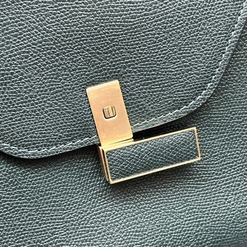 Valextra Two-Way Bag Calfskin Dark Green