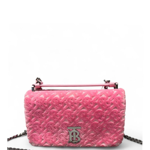 Burberry Small Lola Crossbody Bag Fabric Calfskin Pink