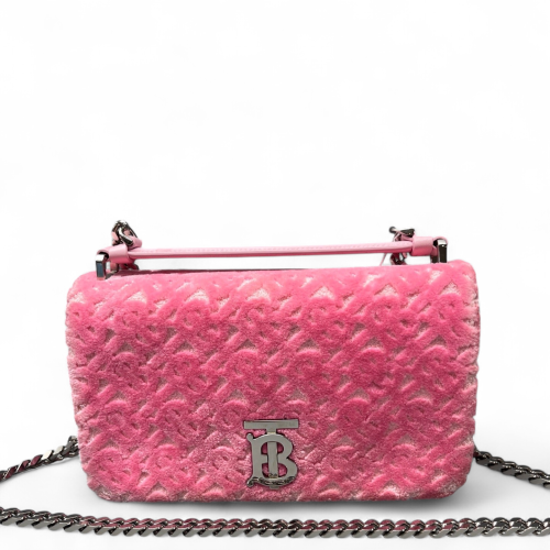 Burberry Small Lola Crossbody Bag Fabric Calfskin Pink