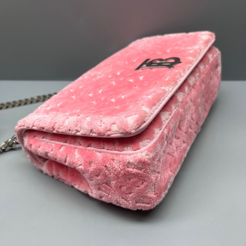 Burberry Small Lola Crossbody Bag Fabric Calfskin Pink