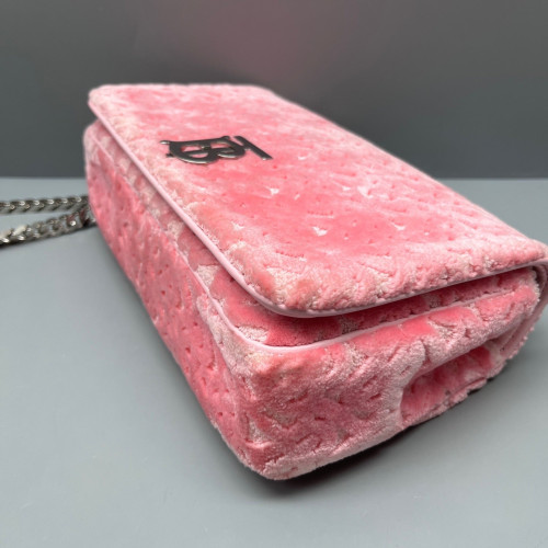 Burberry Small Lola Crossbody Bag Fabric Calfskin Pink