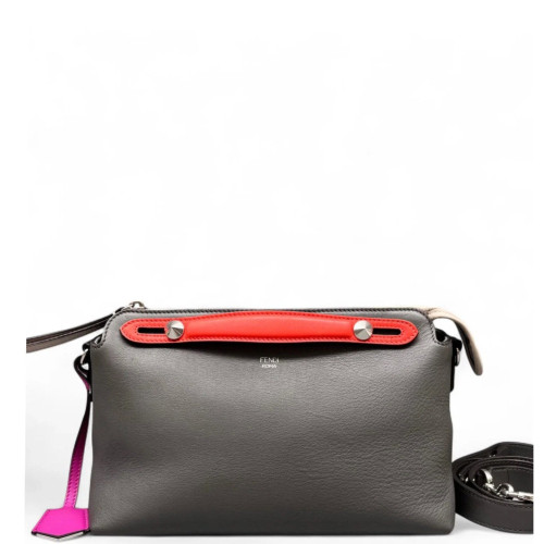 Fendi By The Way Soft Medium Calfskin Grey Red Beige
