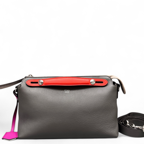 Fendi By The Way Soft Medium Calfskin Grey Red Beige