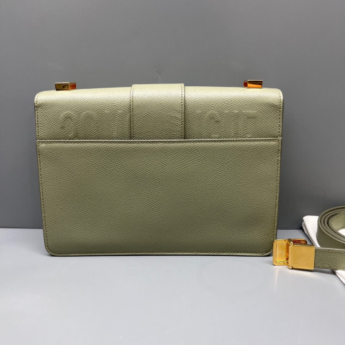 Dior 30 Montaigne Flap Bag Grained Calfskin Light Green