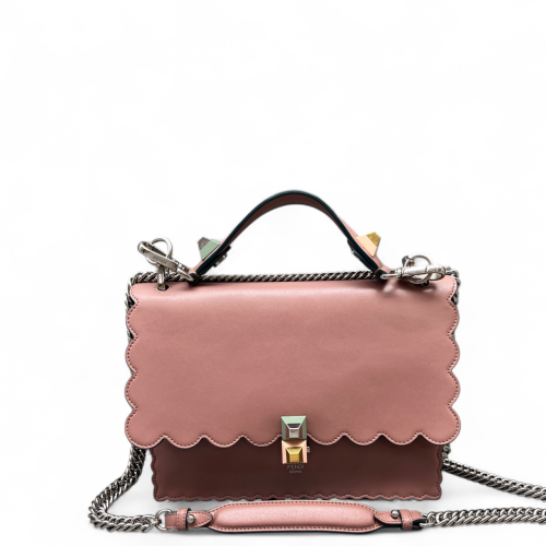 Fendi Medium Kan I Smooth Calfskin Pink