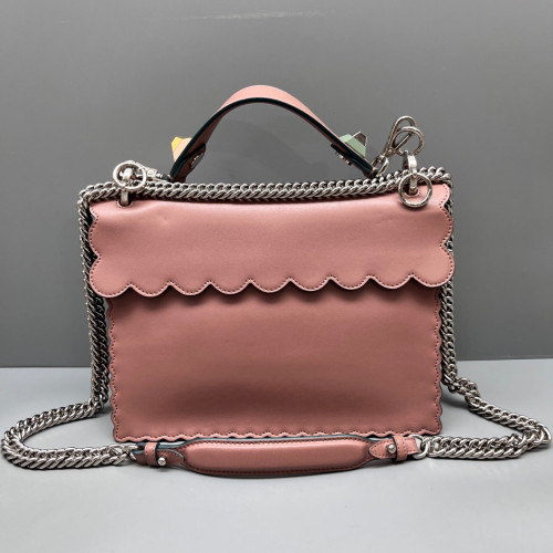 Fendi Medium Kan I Smooth Calfskin Pink