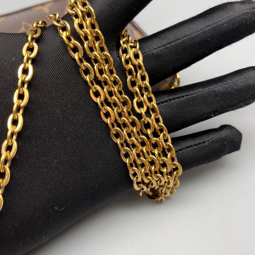 Louis Vuitton Pochette Felicie Chain Wallet Monogram Brown Red