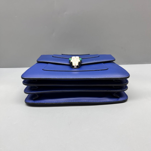 Bvlgari Small Serpenti Forever Top Handle Bag Smooth Calfskin Dark Blue