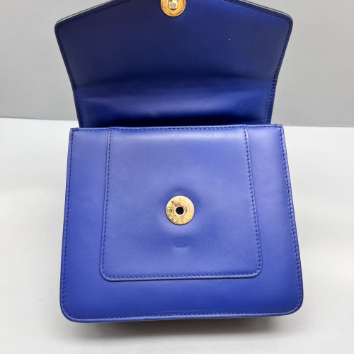 Bvlgari Small Serpenti Forever Top Handle Bag Smooth Calfskin Dark Blue
