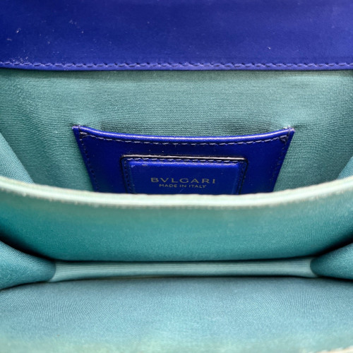 Bvlgari Small Serpenti Forever Top Handle Bag Smooth Calfskin Dark Blue