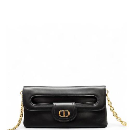 Dior Small Diordouble Chain Bag Calfskin Black