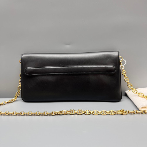 Dior Small Diordouble Chain Bag Calfskin Black