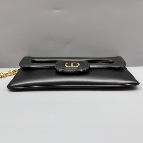 Dior Small Diordouble Chain Bag Calfskin Black