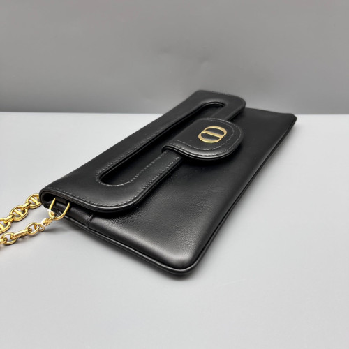 Dior Small Diordouble Chain Bag Calfskin Black