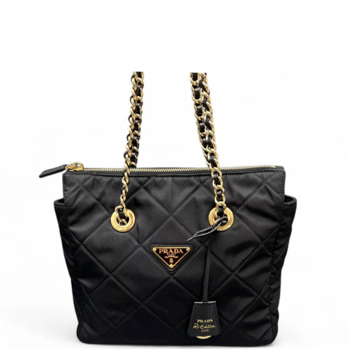 Prada Re-Edition 1995 Chaine Tote Tessuto Nylon Black