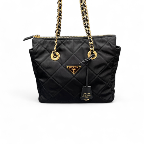 Prada Re-Edition 1995 Chaine Tote Tessuto Nylon Black
