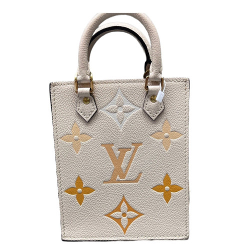 Louis Vuitton Petite Sac Plat Monogram Empreinte Giant White Brown