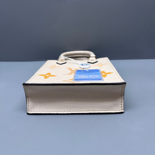 Louis Vuitton Petite Sac Plat Monogram Empreinte Giant White Brown