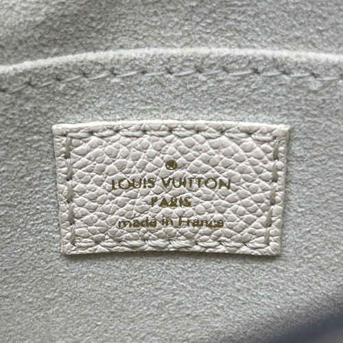 Louis Vuitton Petite Sac Plat Monogram Empreinte Giant White Brown