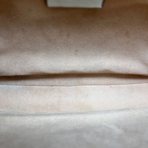 Gucci Medium Horsebit 1955 GG Monogram Calfskin Brown White Beige