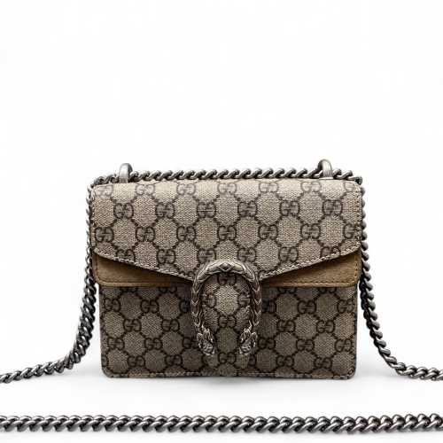 Gucci Small Dionysus GG Monogram Suede Camel Brown Gucci Small Dionysus GG Monogram Suede Camel Brown