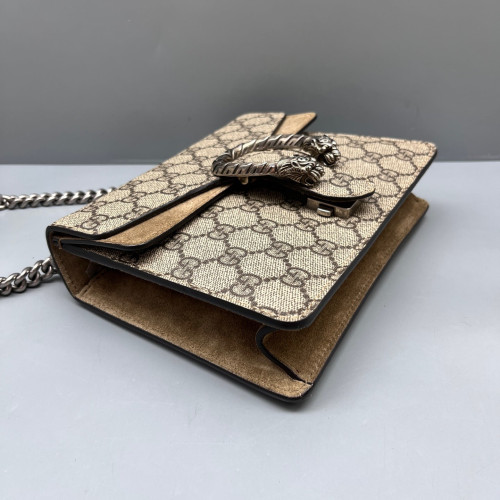 Gucci Small Dionysus GG Monogram Suede Camel Brown Gucci Small Dionysus GG Monogram Suede Camel Brown