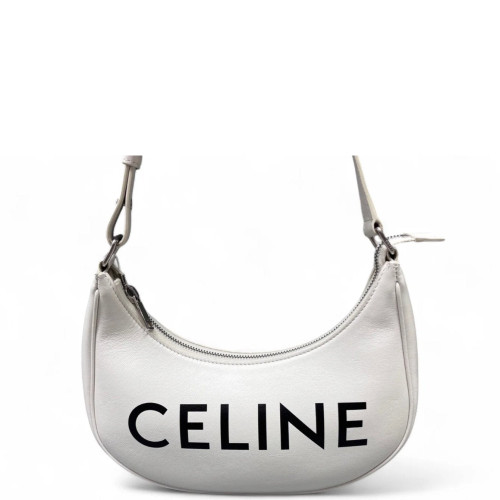 Celine Medium Ava Shoulder Bag Calfskin White