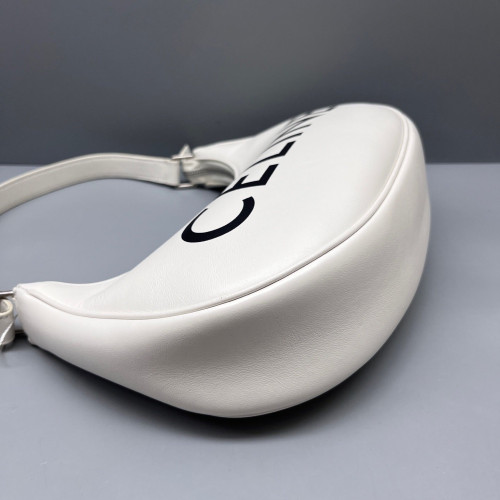 Celine Medium Ava Shoulder Bag Calfskin White