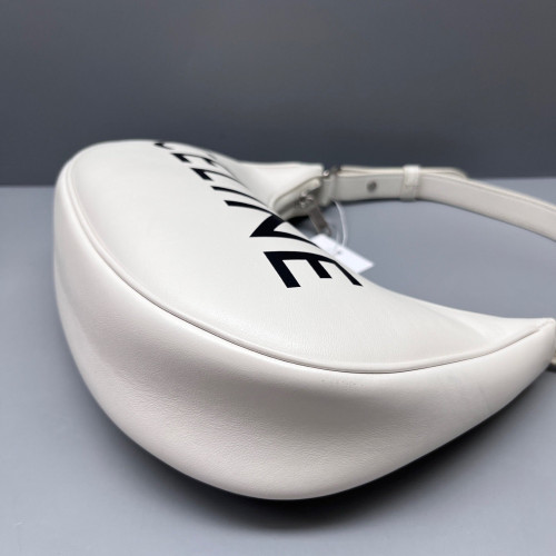 Celine Medium Ava Shoulder Bag Calfskin White