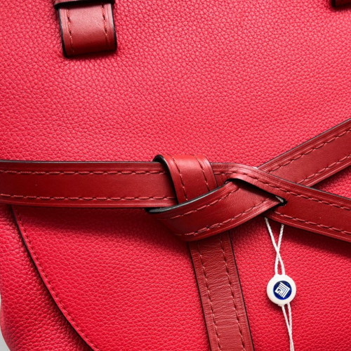 Loewe Small Gate Tote Grained Calfskin Red
