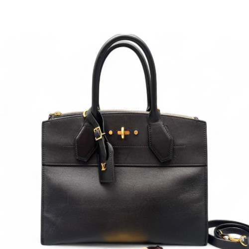 Louis Vuitton City Steamer MM Calfskin Black