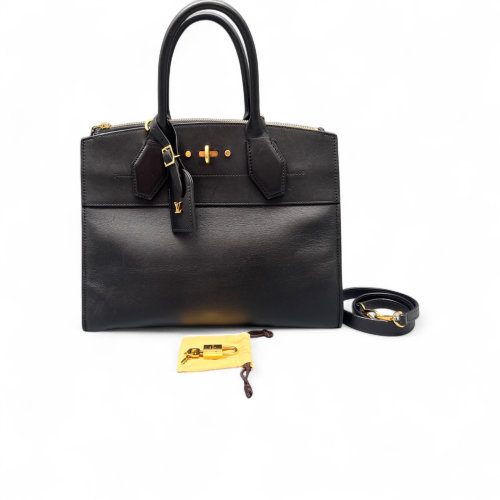Louis Vuitton City Steamer MM Calfskin Black