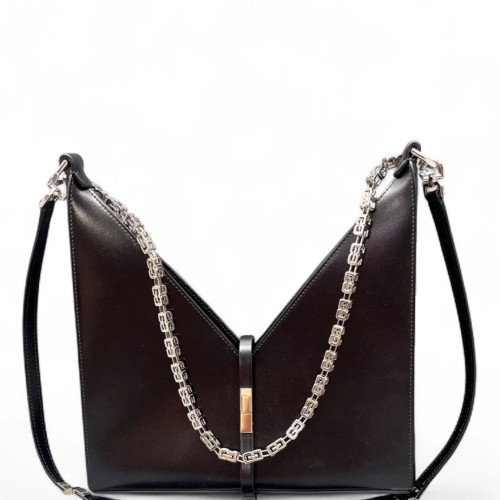 Givenchy Small Cut Out Shoulder Bag Smooth Calfskin Black