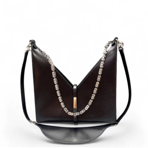 Givenchy Small Cut Out Shoulder Bag Smooth Calfskin Black