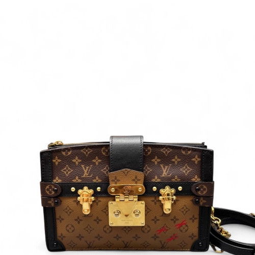 Louis Vuitton Trunk Clutch Reverse Monogram Brown Black Louis Vuitton Trunk Clutch Reverse Monogram Brown Black
