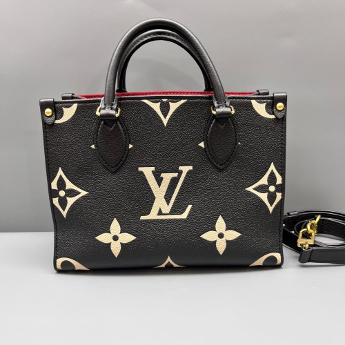 Louis Vuitton Onthego PM Monogram Empreinte Giant Black White