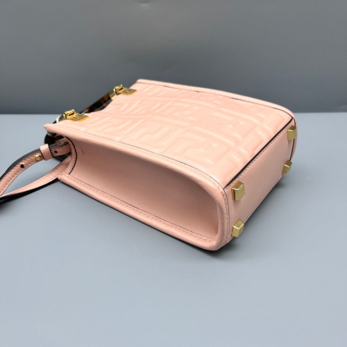 Fendi Mini Sunshine Shopper Tote Calfskin Pink