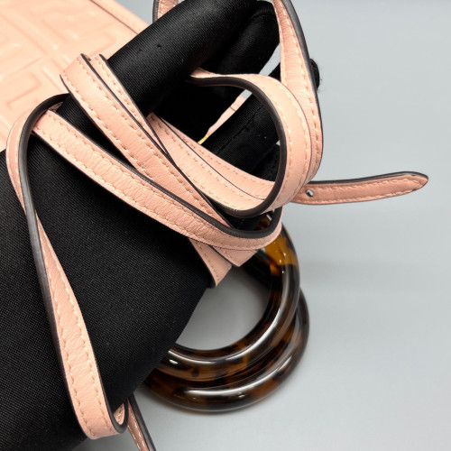 Fendi Mini Sunshine Shopper Tote Calfskin Pink