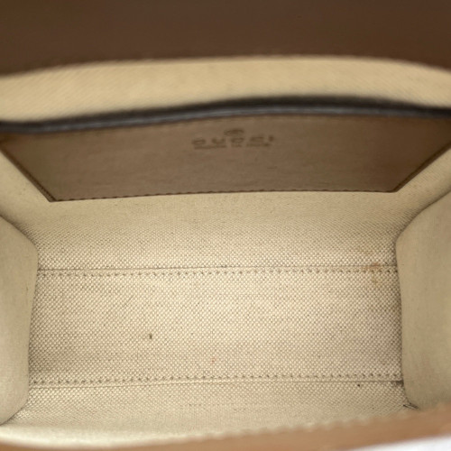 Gucci Mini Interlocking G Tote GG Supreme Monogram Calfskin Brown Beige