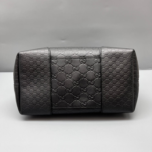 Gucci Medium Bree Foldover Tote Guccissima Black