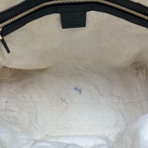 Gucci Medium Bree Foldover Tote Guccissima Black