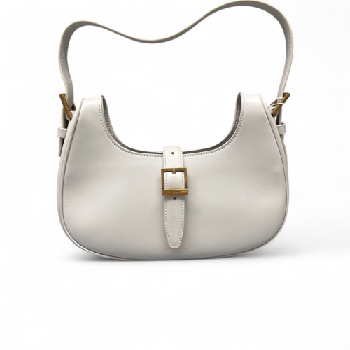 Yves Saint Laurent Le Fermoir Hobo Bag Calfskin White Yves Saint Laurent Le Fermoir Hobo Bag Calfskin White