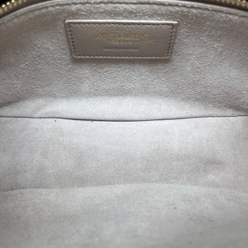 Yves Saint Laurent Le Fermoir Hobo Bag Calfskin White Yves Saint Laurent Le Fermoir Hobo Bag Calfskin White