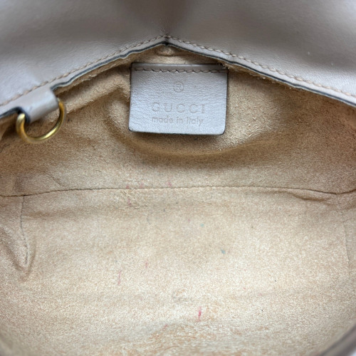 Gucci Chevron Super Mini GG Marmont Calfskin Natural Tan