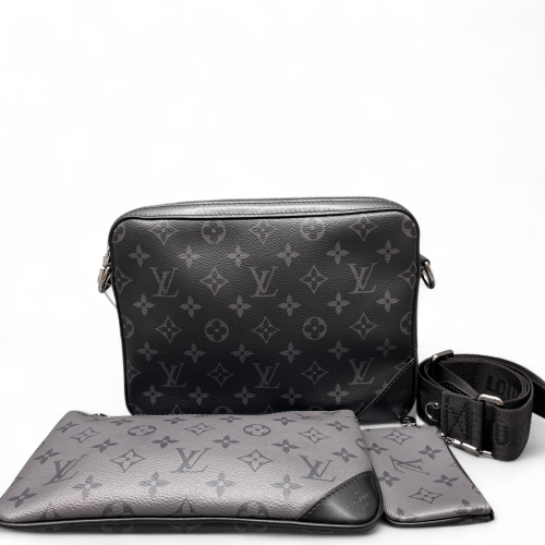 Louis Vuitton Trio Messenger Bag Reverse Monogram Black Grey Louis Vuitton Trio Messenger Bag Reverse Monogram Black Grey