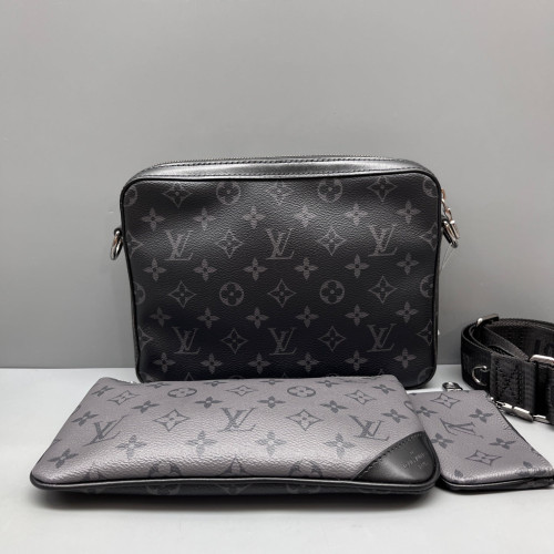 Louis Vuitton Trio Messenger Bag Reverse Monogram Black Grey Louis Vuitton Trio Messenger Bag Reverse Monogram Black Grey