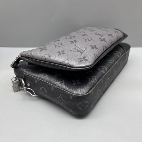 Louis Vuitton Trio Messenger Bag Reverse Monogram Black Grey Louis Vuitton Trio Messenger Bag Reverse Monogram Black Grey