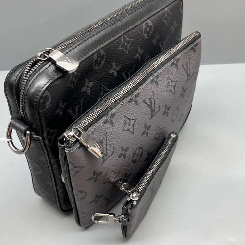 Louis Vuitton Trio Messenger Bag Reverse Monogram Black Grey Louis Vuitton Trio Messenger Bag Reverse Monogram Black Grey